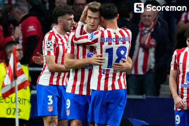 ‘쇠를로트 해트트릭’ AT 마드리드, 클럽 브뤼헤 KV 완파하고 UCL 16강 진출